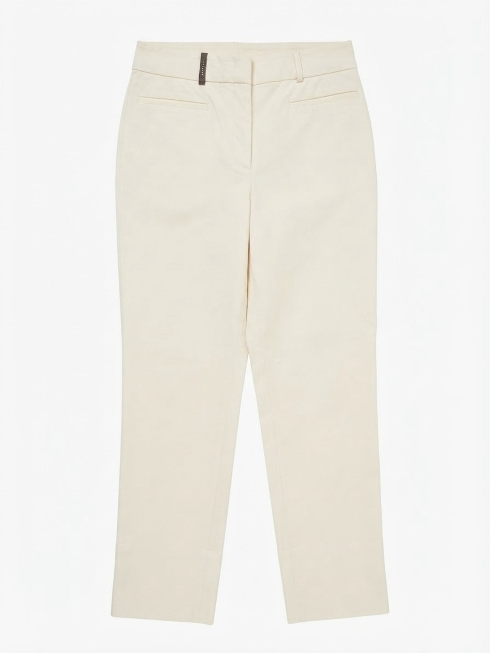 Peserico Made in Italy Luxury Tailored Pants Women's Size 42 US 6 Beige Cropped